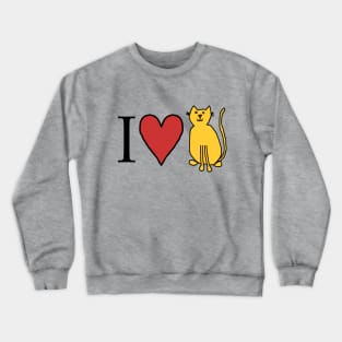 I Love Cats Crewneck Sweatshirt